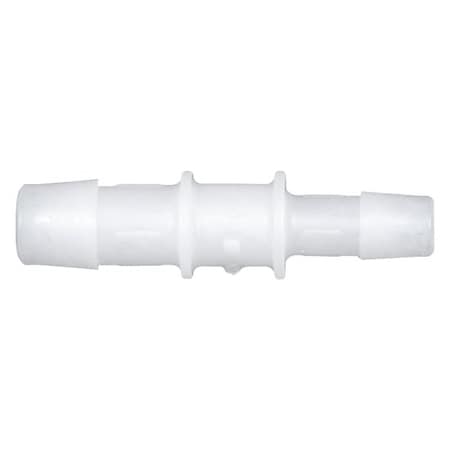Cole Parmer Hose Barb Fitting, Straight Reducer, Ntrl Kynar, Cleanroom, 3/16in IDx1/16in ID; 10PK C3-1-200NK7-QC